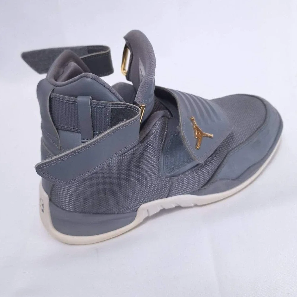 Air Jordan Generation 23 Grey Men‎ 11 Adjustable Strap Gold Jumpman AA1294‑004